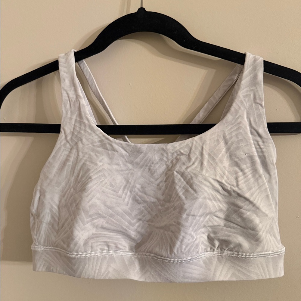 Lululemon Energy Bra-White with pattern